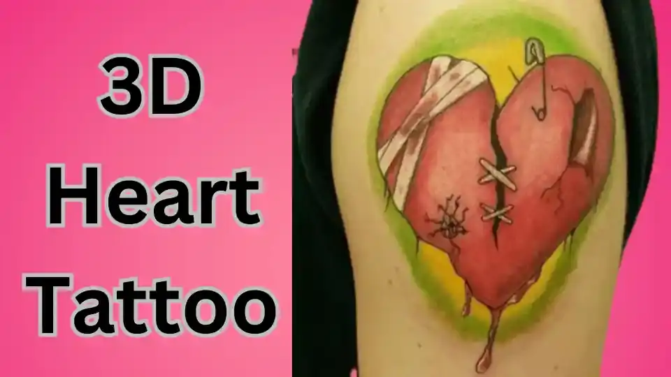 3D Heart Tattoo 